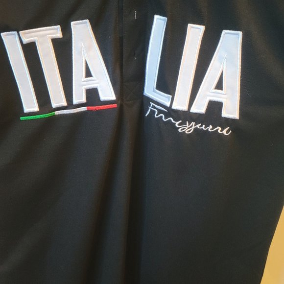 NWT Italia Black Short Sleeved Mens Polo Style Shirt - Picture 3 of 12